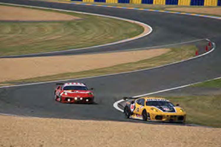 at Le Mans going round corners